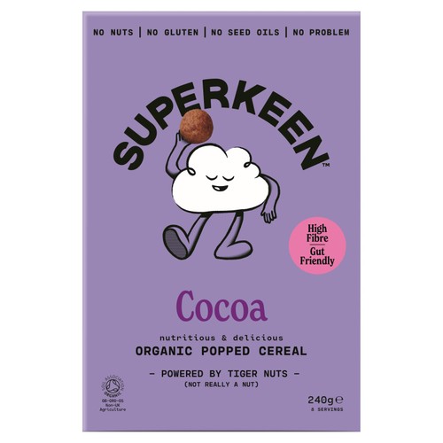 Superkeen Organic Cocoa Tiger Nut Cereal
