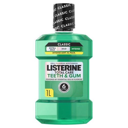 Listerine Total Care Teeth and Gum 10-in-1 Benefit Fresh Mint Mouthwash