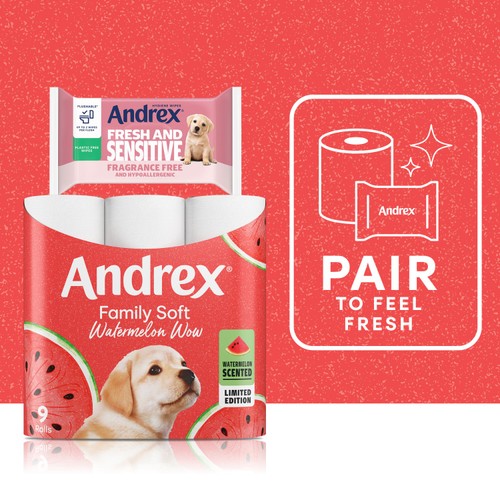 Andrex Family Soft Watermelon Toilet Roll thumbnail 5