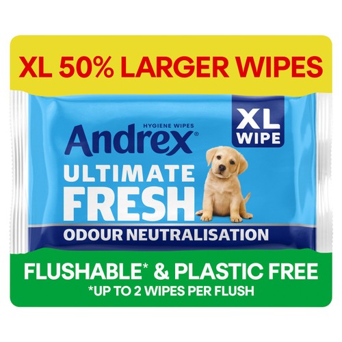 Andrex Ultimate Fresh Flushable XL Hygiene Wipes