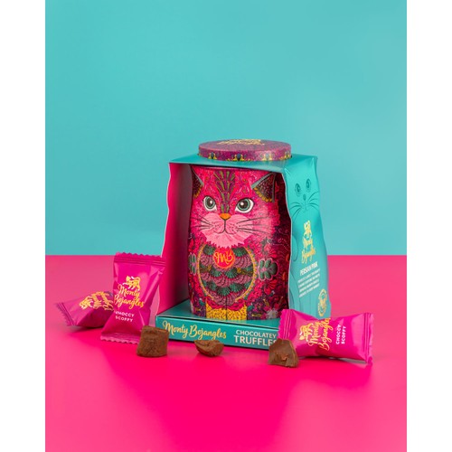 Monty Bojangles Persian Pink Tin Choccy Scoffy Truffles thumbnail 3