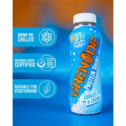 Grenade Protein Shake Cookies & Cream thumbnail 4