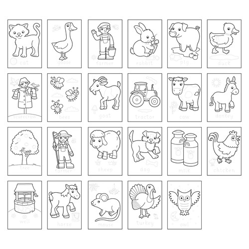 Orchard Toys Farmyard Sticker Colouring Book thumbnail 2