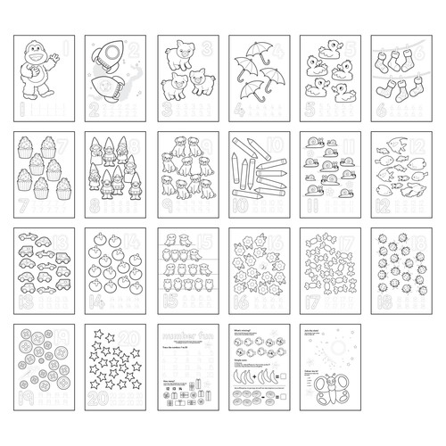 Orchard Toys 1-20 Sticker Colouring Book thumbnail 2