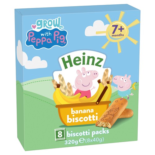 Heinz Banana Biscotti 7+ Months 8 x 40g (320g)