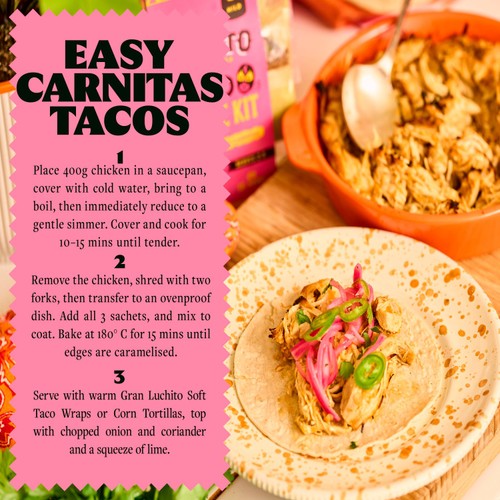 Gran Luchito 'Citrus Jalapeno' Easy Carnitas Taco Recipe Kit thumbnail 3