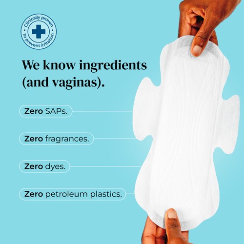 Mooncup Pads with Wings Heavy Night, Zero Irritants, Vagina Approved thumbnail 3