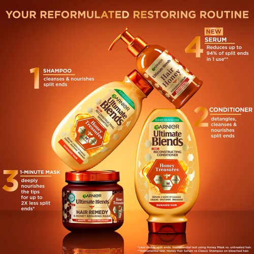 Garnier Ultimate Blends Honey Strengthening Hair Treatment Mask thumbnail 4