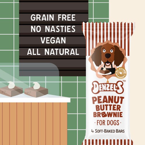 Denzels Peanut Butter Brownie Soft-Baked Bars for Dogs thumbnail 2