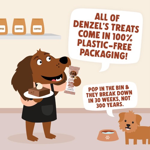 Denzels Peanut Butter Brownie Soft-Baked Bars for Dogs thumbnail 3