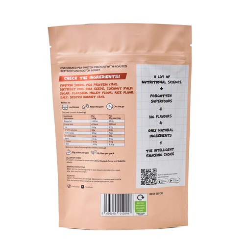 Foodhak Sweet Chilli Beetroot Protein Crackers thumbnail 2