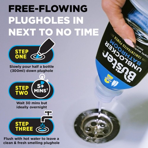Buster Bathroom Drain Unblocker Mighty 2 Dose thumbnail 3