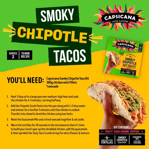 Capsicana Mexican Smoky Chipotle Taco Meal Kit thumbnail 2