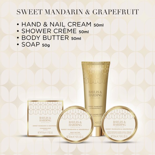 Baylis & Harding Sweet Mandarin & Grapefruit Luxury Pamper Tin Gift Set thumbnail 4
