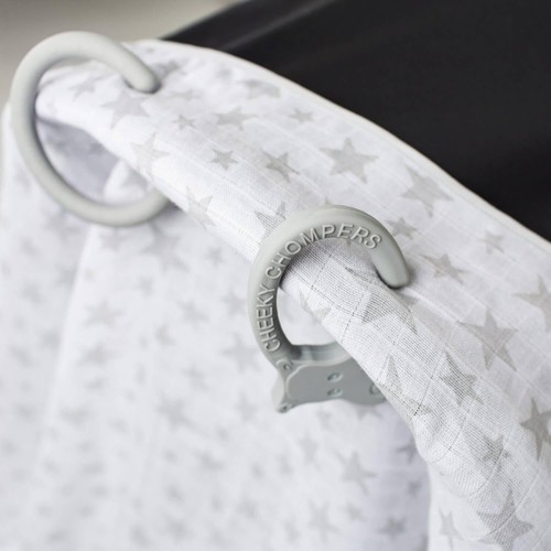 Cheeky Chompers 6 in 1 Multi Muslin Silver Stars thumbnail 6