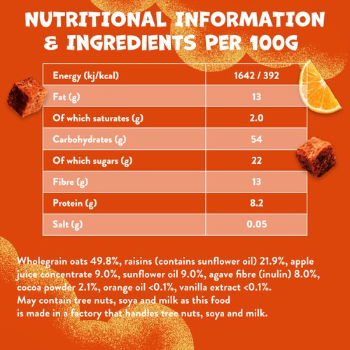 Goodies Kids Snack Chocolate Orange Mini Flapjack Oaty Bar Bites Multipack thumbnail 4