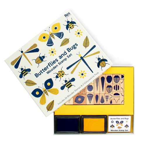 Rex London Wooden Butterflies and Bugs Stamp Set thumbnail 2