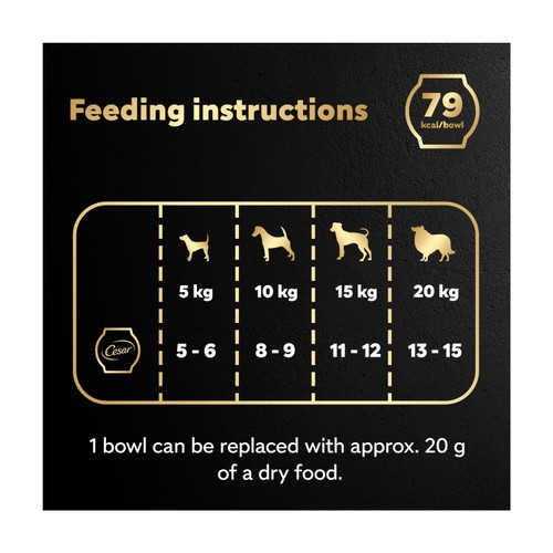Cesar Fresh Bowl Adult Wet Dog Food Chicken & Duck Taster Multipack thumbnail 4