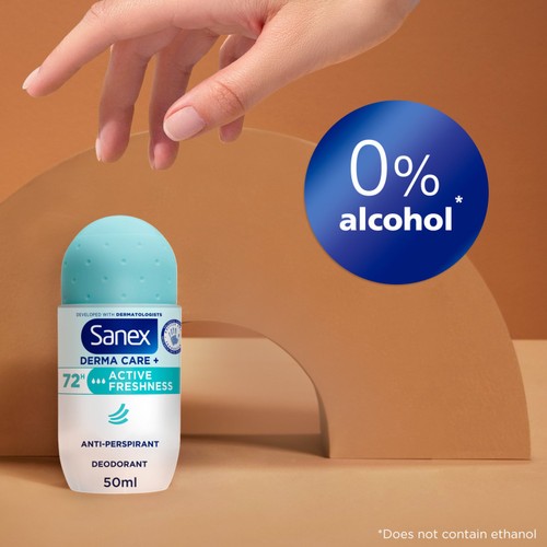 Sanex Derma Care+ Active Freshness 72-Hour Antiperspirant Roll-On Deodorant thumbnail 4