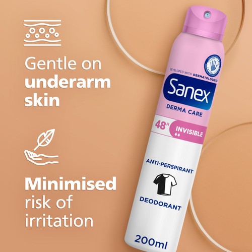 Sanex Derma Care+ Invisible 48-Hour Antiperspirant Spray Deodorant thumbnail 4