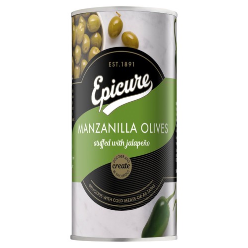 Epicure Manzanilla Stuffed Olives with Jalapeno MSG FREE