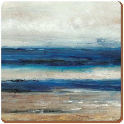 Creative Tops Blue Abstract Premium Coasters, 10.5cm