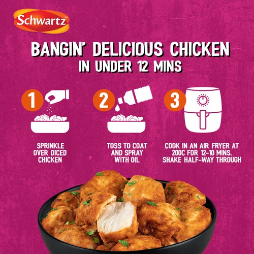 Schwartz Air Fryer Bangin' Chicken Seasoning Drum thumbnail 4