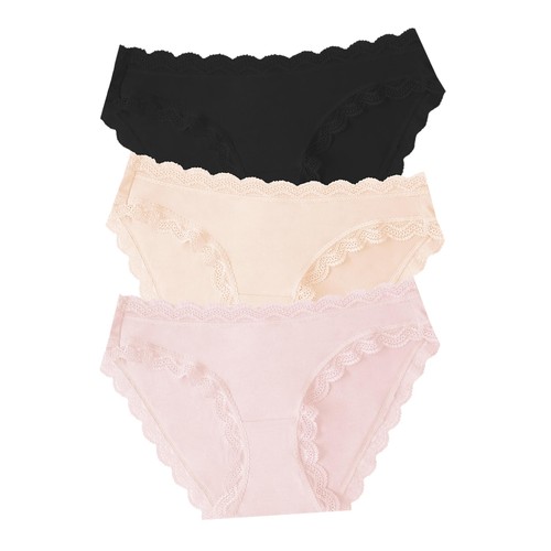 Stripe & Stare Knickers, Pink Basics, XS