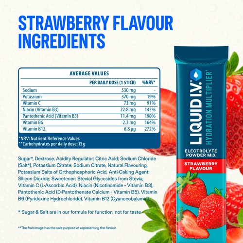 LIQUID IV Hydration Strawberry Electrolytes  thumbnail 5