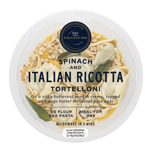 M&S Collection Spinach & Italian Ricotta Tortelloni Serves 1 thumbnail 3