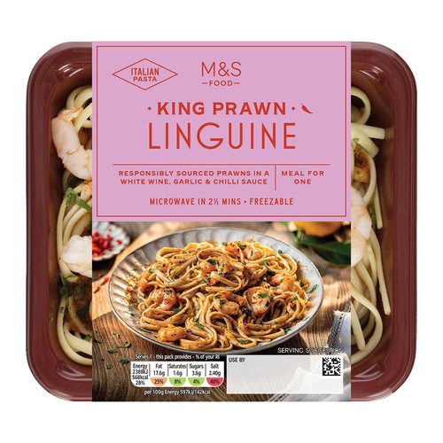 M&S King Prawn Linguine Serves 1 thumbnail 4