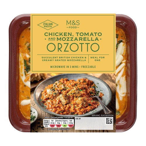 M&S Chicken  Tomato & Mozzarella Orzotto Serves 1 thumbnail 3