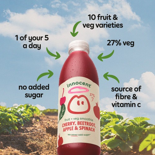 Innocent Cherry, Beetroot, Apple & Spinach Smoothie thumbnail 3