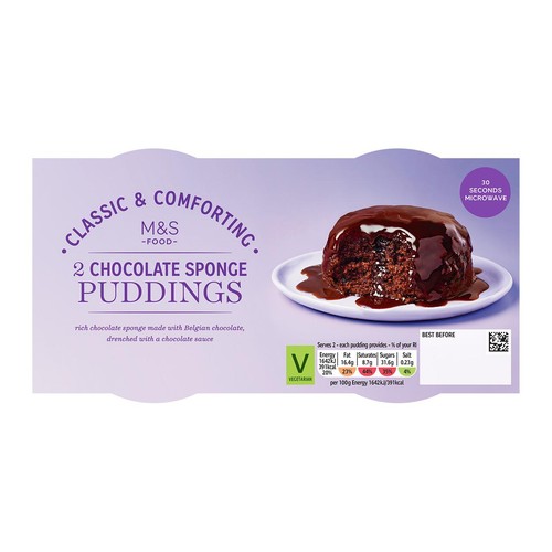 M&S 2 Chocolate Sponge Puddings thumbnail 2