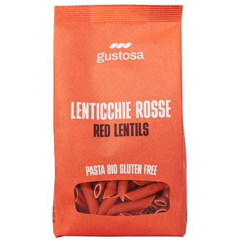 Gustosa Gluten Free Pasta 100% Organic Red Lentil Penne Rigate