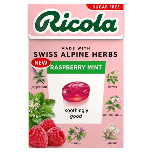 Ricola Raspberry Mint Sugar Free Box