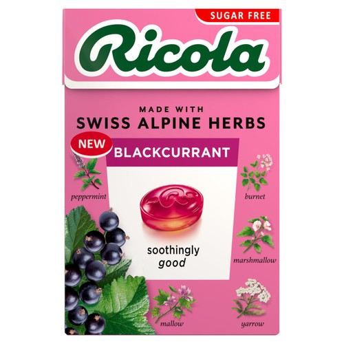 Ricola Blackcurrant Sugar Free Box