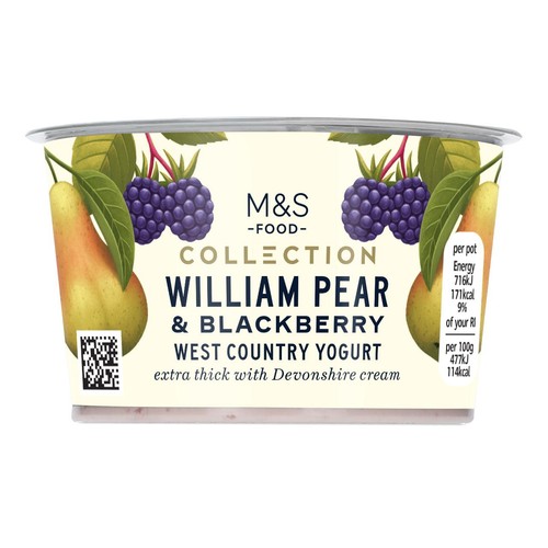 M&S Collection William Pear & Blackberry West Country Yogurt thumbnail 2