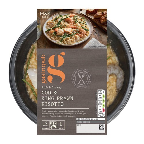 M&S Gastropub Cod & King Prawn Risotto thumbnail 2