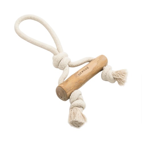 Elkwood Coffee Wood Rope & Bar Tug Dog Toy thumbnail 2