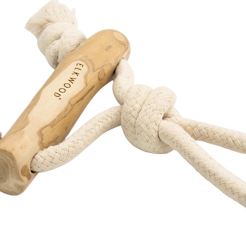 Elkwood Coffee Wood Rope & Bar Tug Dog Toy thumbnail 3