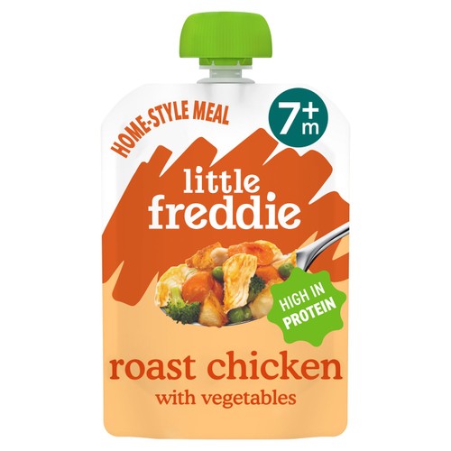 Little Freddie Organic Roast Chicken with Veg Baby Food Pouch 6m+