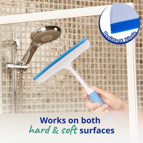 Spontex Window & Shower Squeegee Streak Free Bathroom Glass Cleaner thumbnail 4