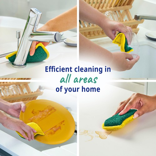 Spontex Flex & Wash Non-Scratch Microfibre Sponge Scourers thumbnail 3