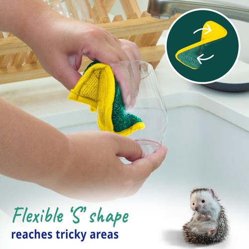 Spontex Flex & Wash Non-Scratch Microfibre Sponge Scourers thumbnail 4
