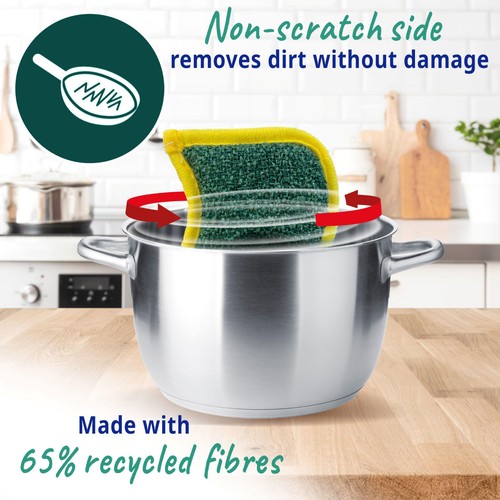 Spontex Flex & Wash Non-Scratch Microfibre Sponge Scourers thumbnail 5