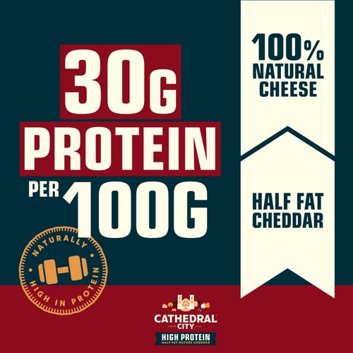 Cathedral City High Protein Half Fat Cheddar Cheese thumbnail 2