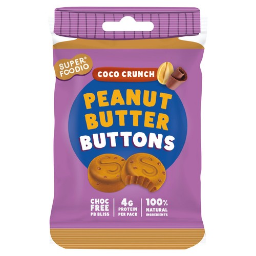 Superfoodio Coco Crunch Peanut Butter Buttons