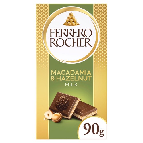 Ferrero Rocher Milk Chocolate with Hazelnut & Macadamia Bar