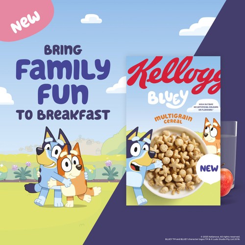 Kellogg's Bluey Multigrain Shapes Breakfast Cereal thumbnail 3